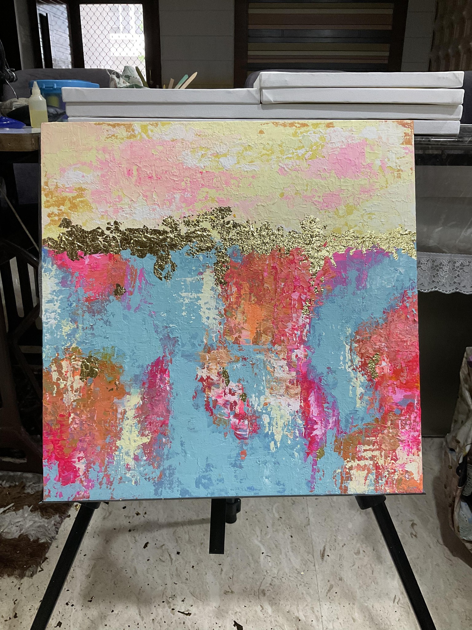 Gold foil with neon pink - image 1 - student project