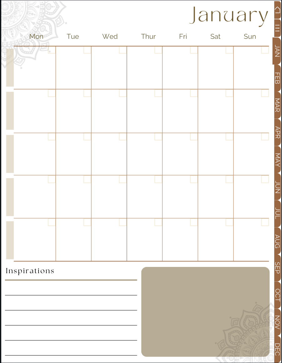 Peacefilled Planner - image 2 - student project