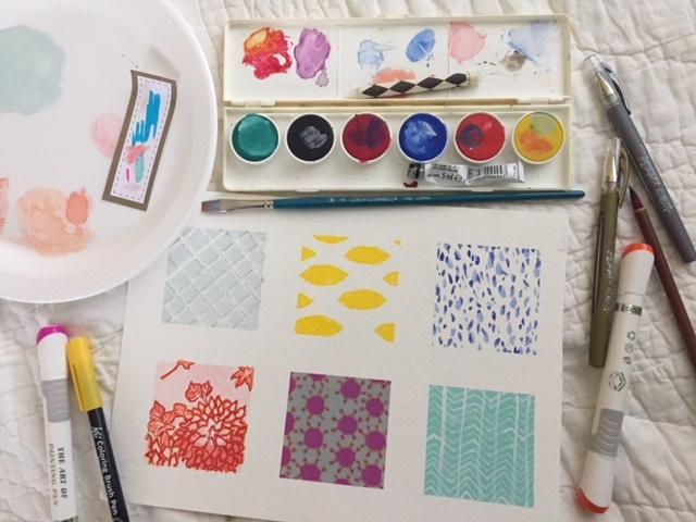 Watercolor Fabric Swatches - image 1 - student project