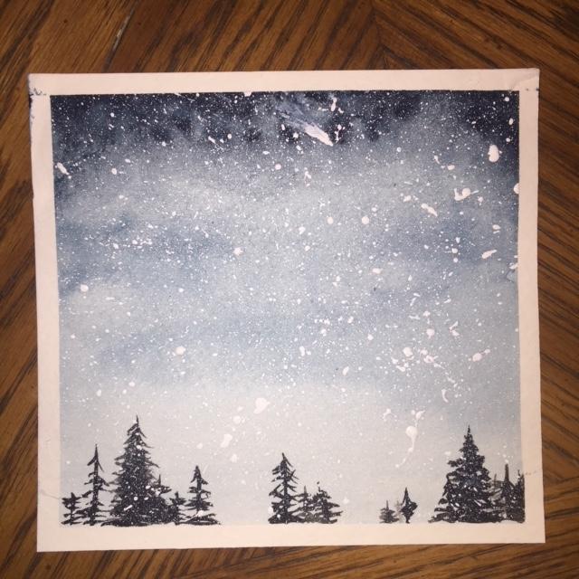 Watercolor Night Sky x2 - image 1 - student project