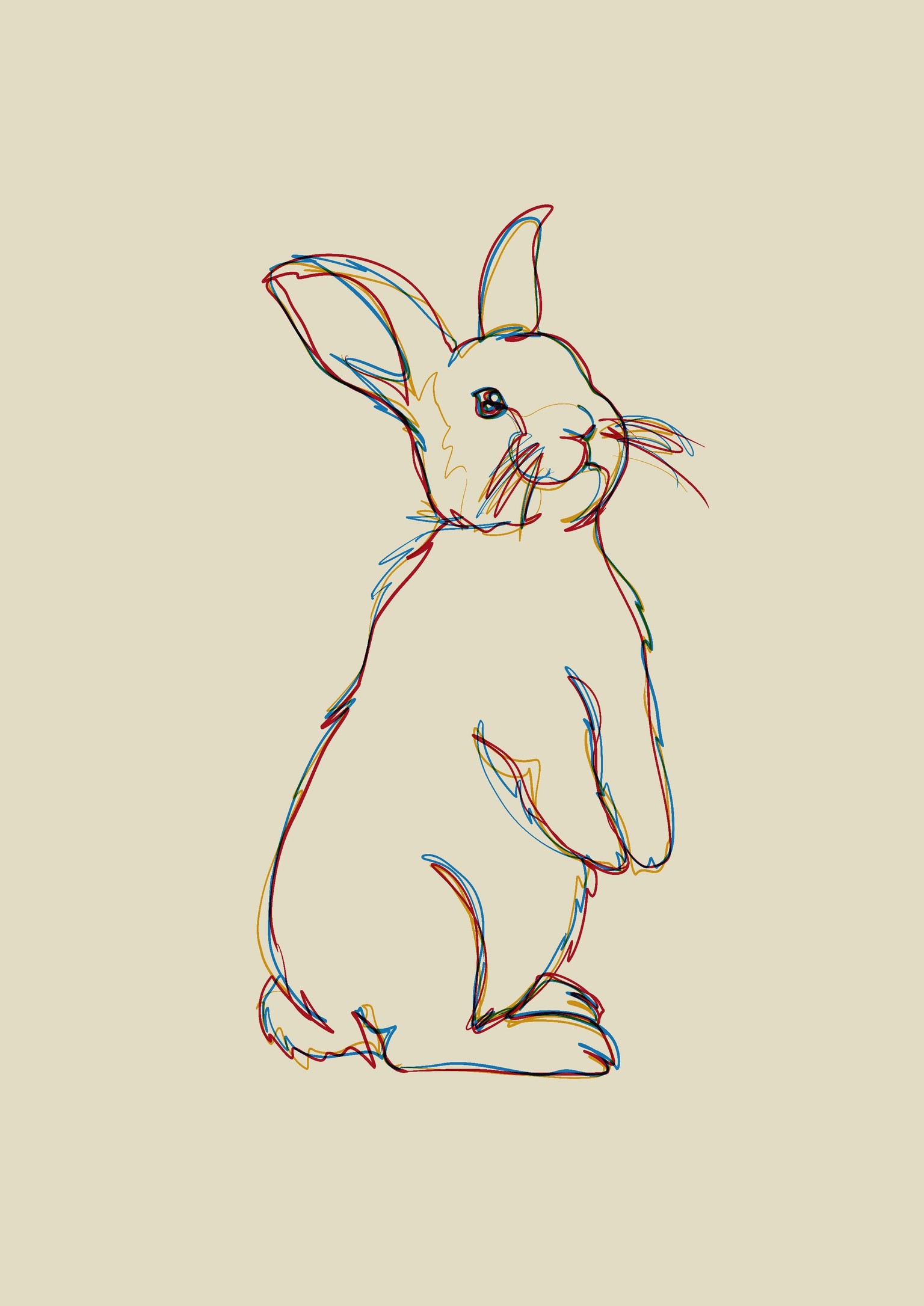 One line drawing rabbit - image 1 - student project