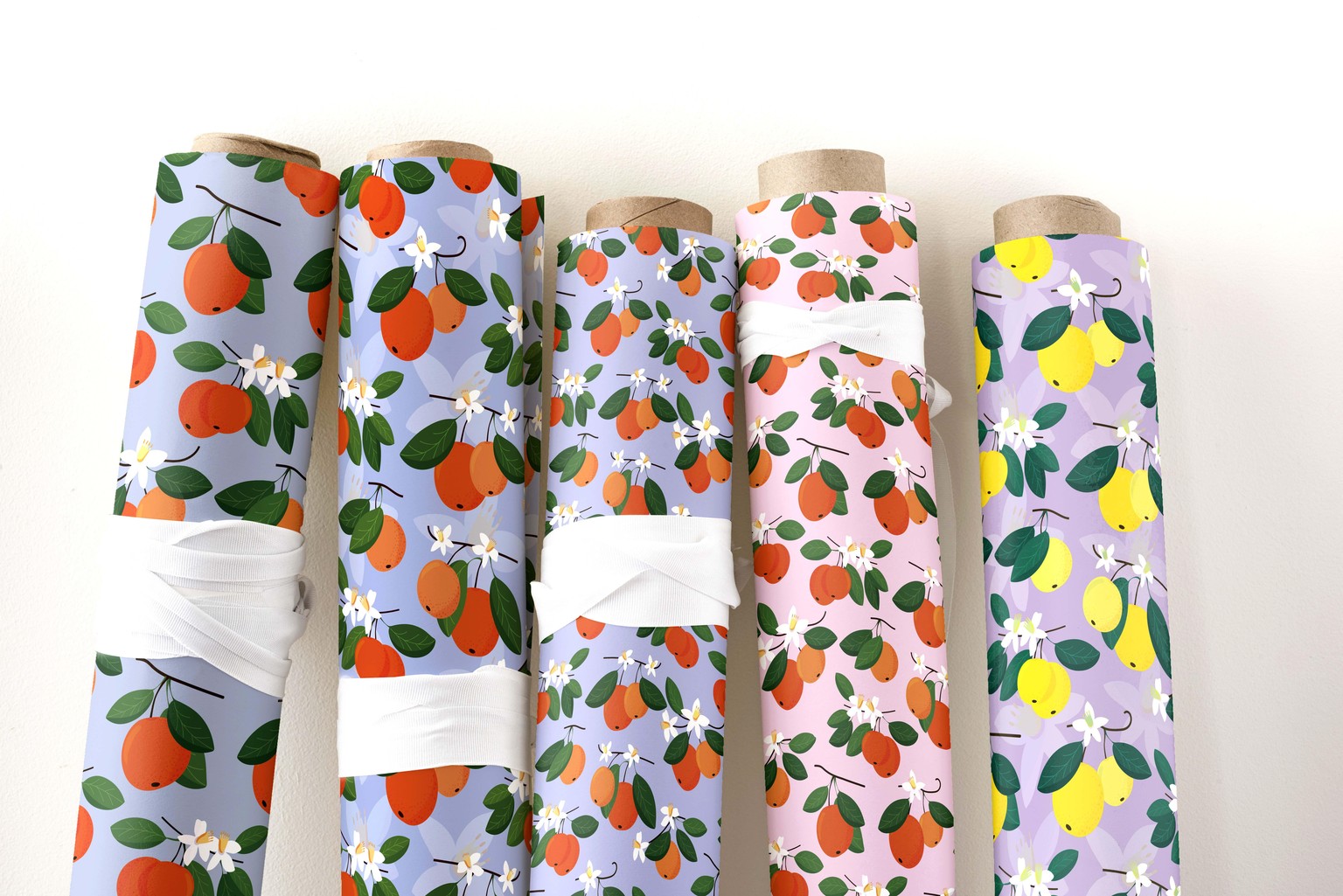 seamless patterns with mandarins - image 1 - student project