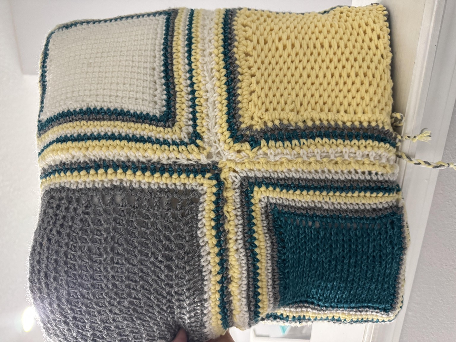 Tunisian Crochet: Creative Vibrant Throw Pillow - image 1 - student project