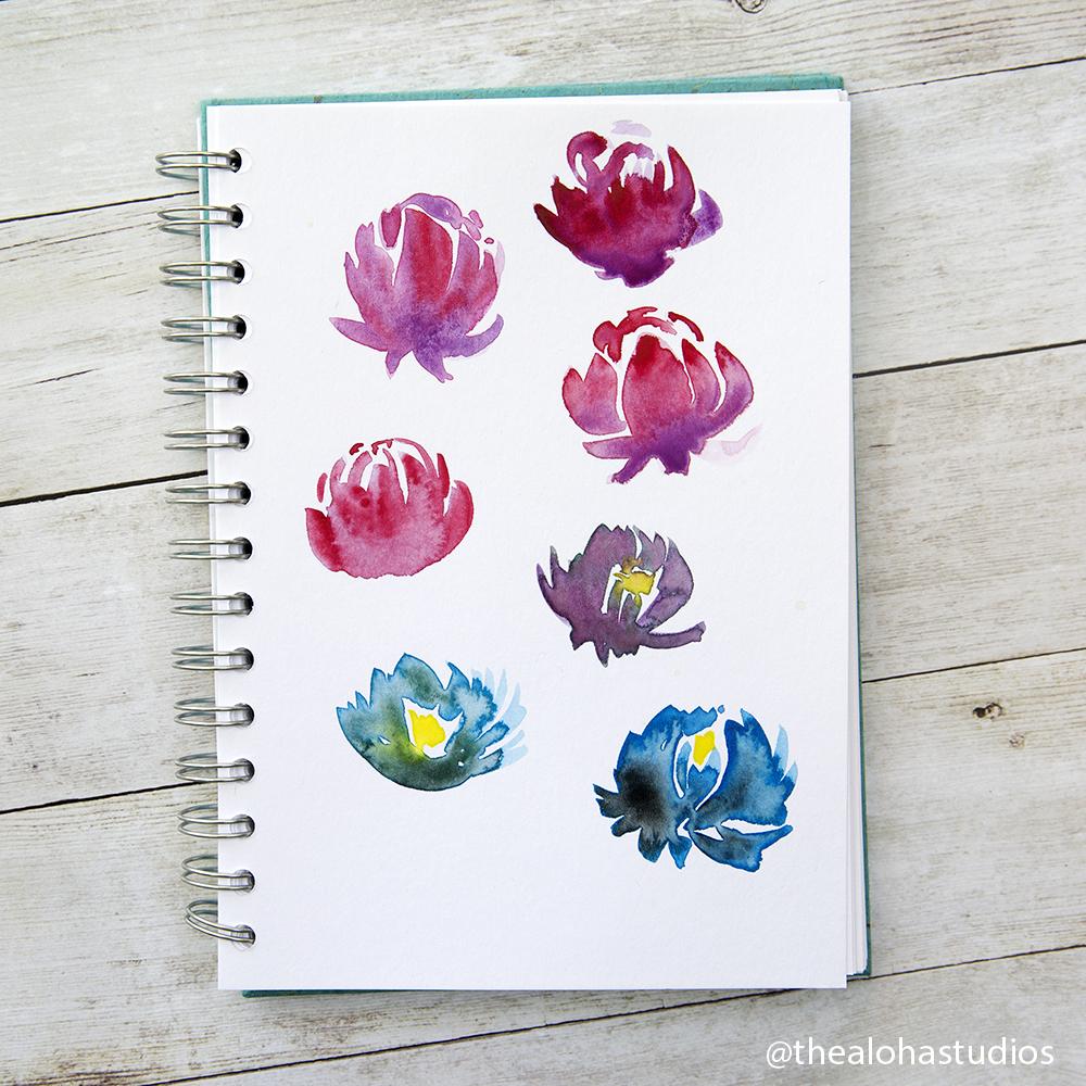 Watercolor florals - image 3 - student project