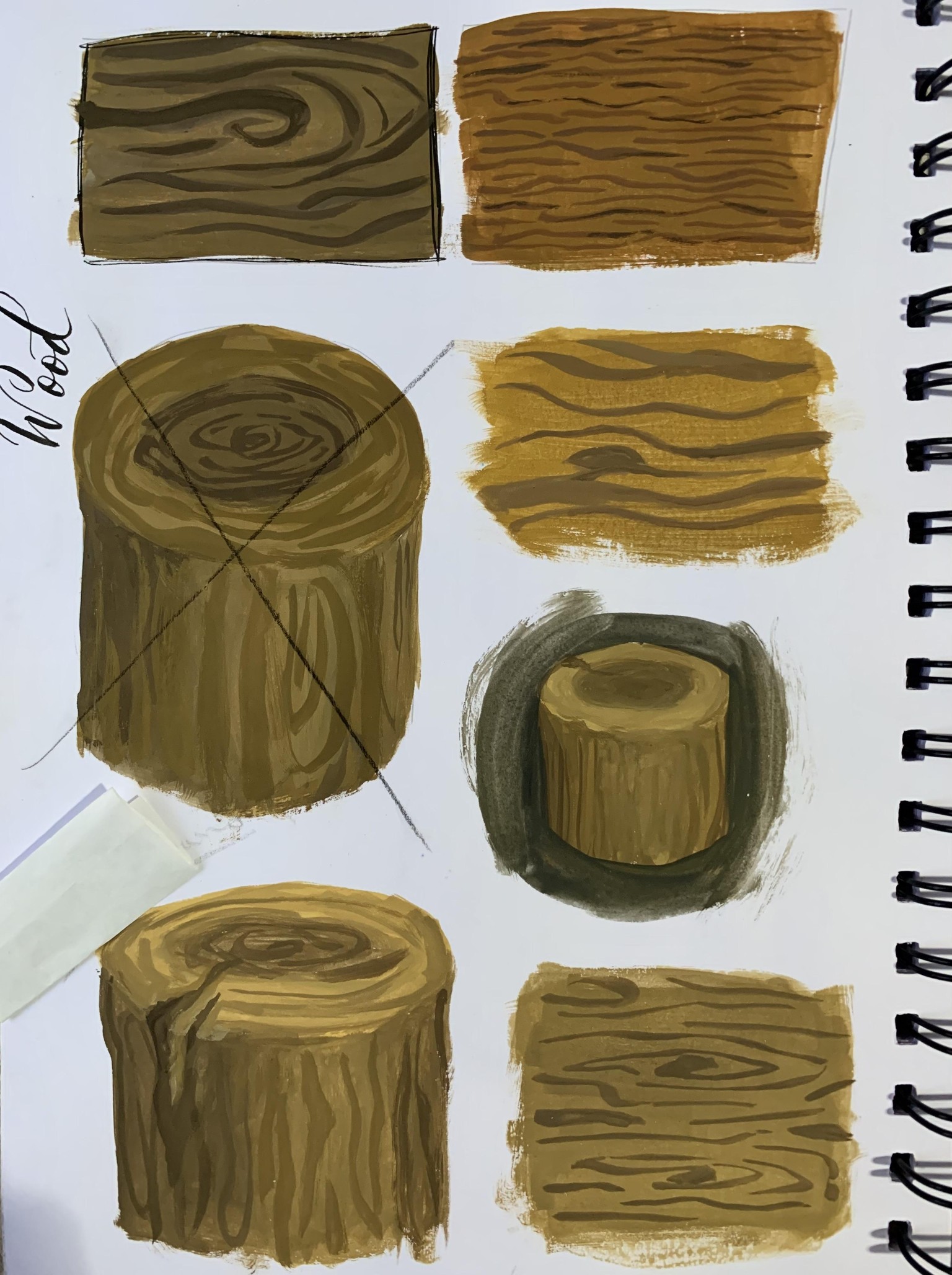 Textures practice with gouache - image 1 - student project