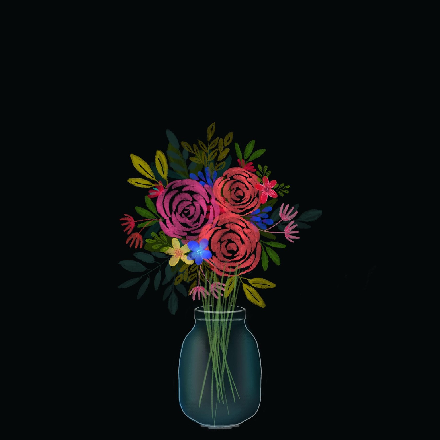 Watercolor florals - image 1 - student project