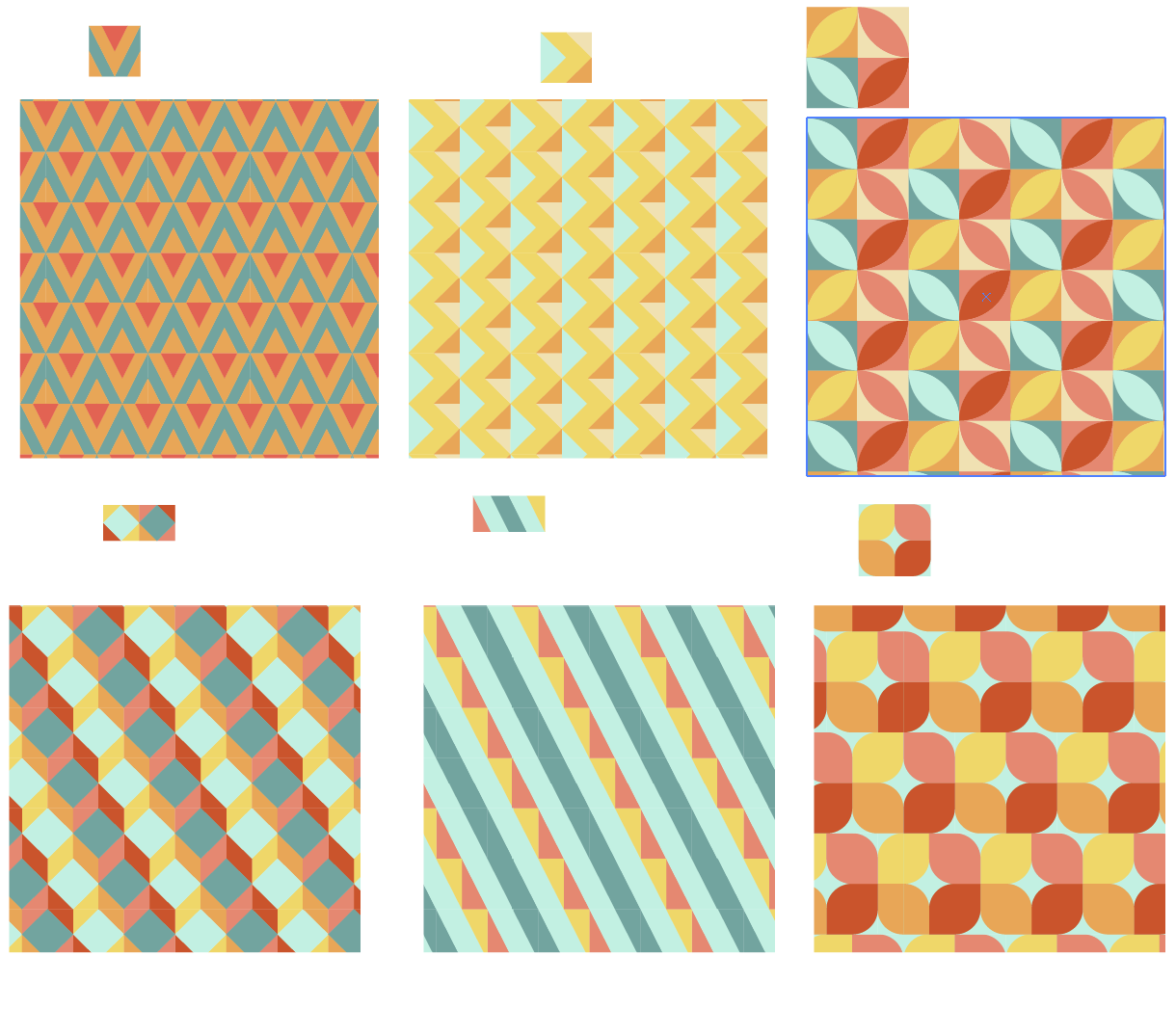 Retro Geometric Pattern - image 1 - student project