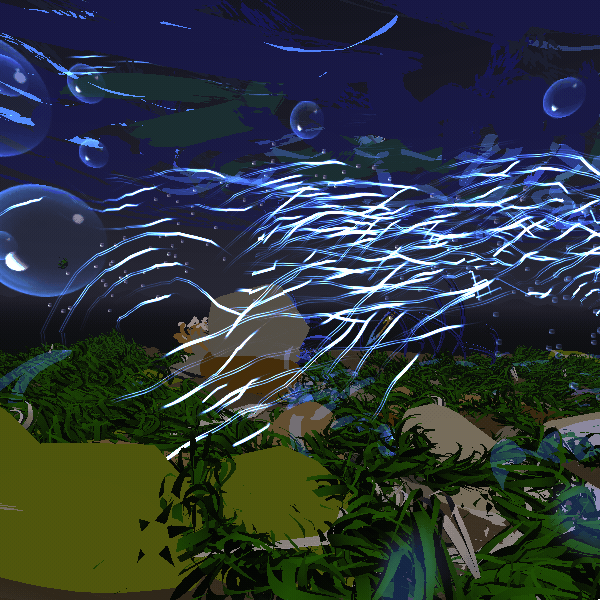Unterwasserwelt mit Effekt-Pinsel, weil es so gut passt - image 1 - student project