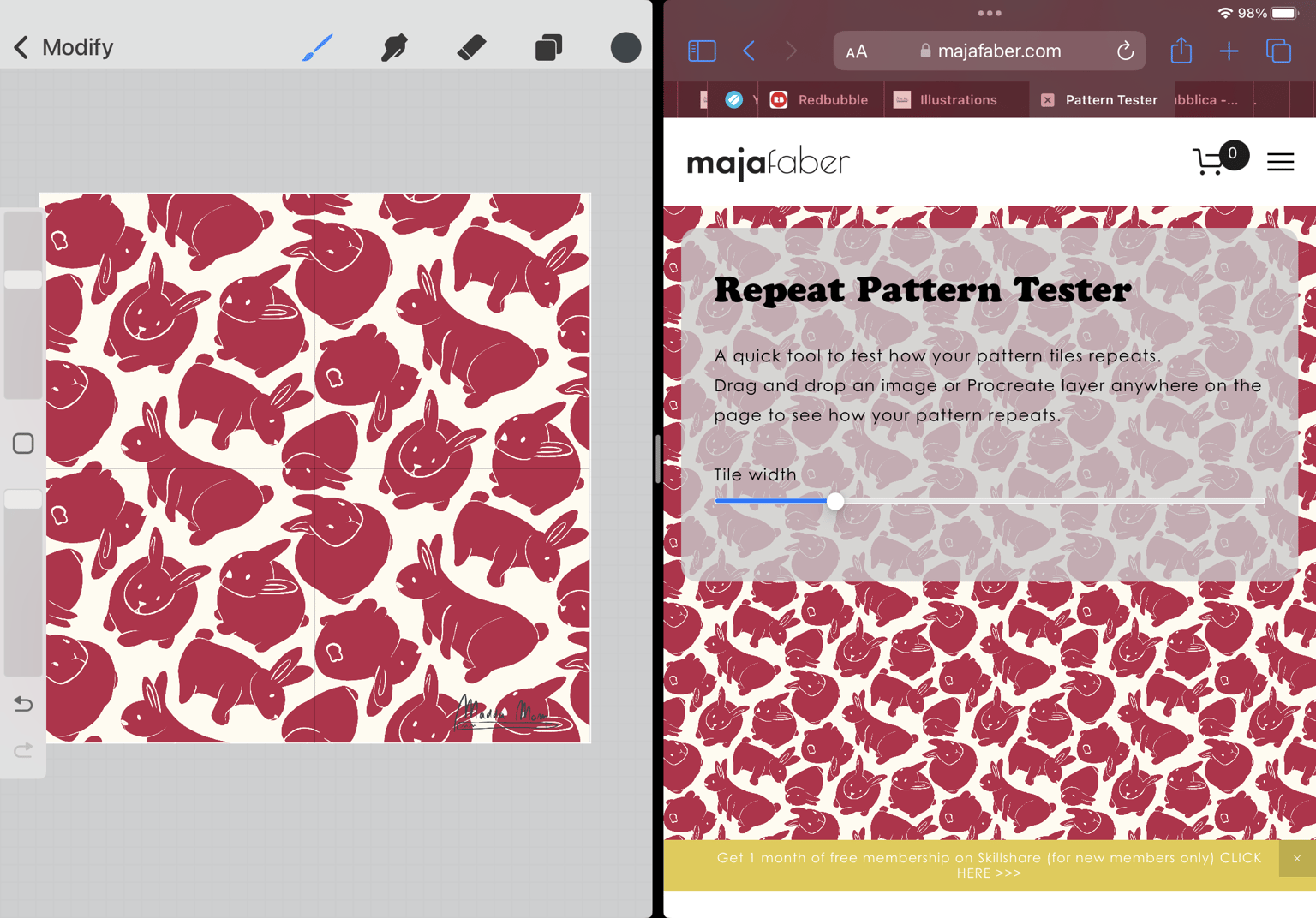 Patterns in Procreate - image 1 - student project