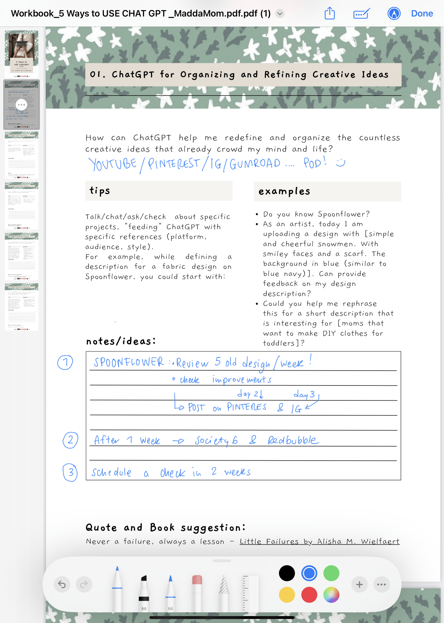 ChatGPT Workbook in progress - image 1 - student project