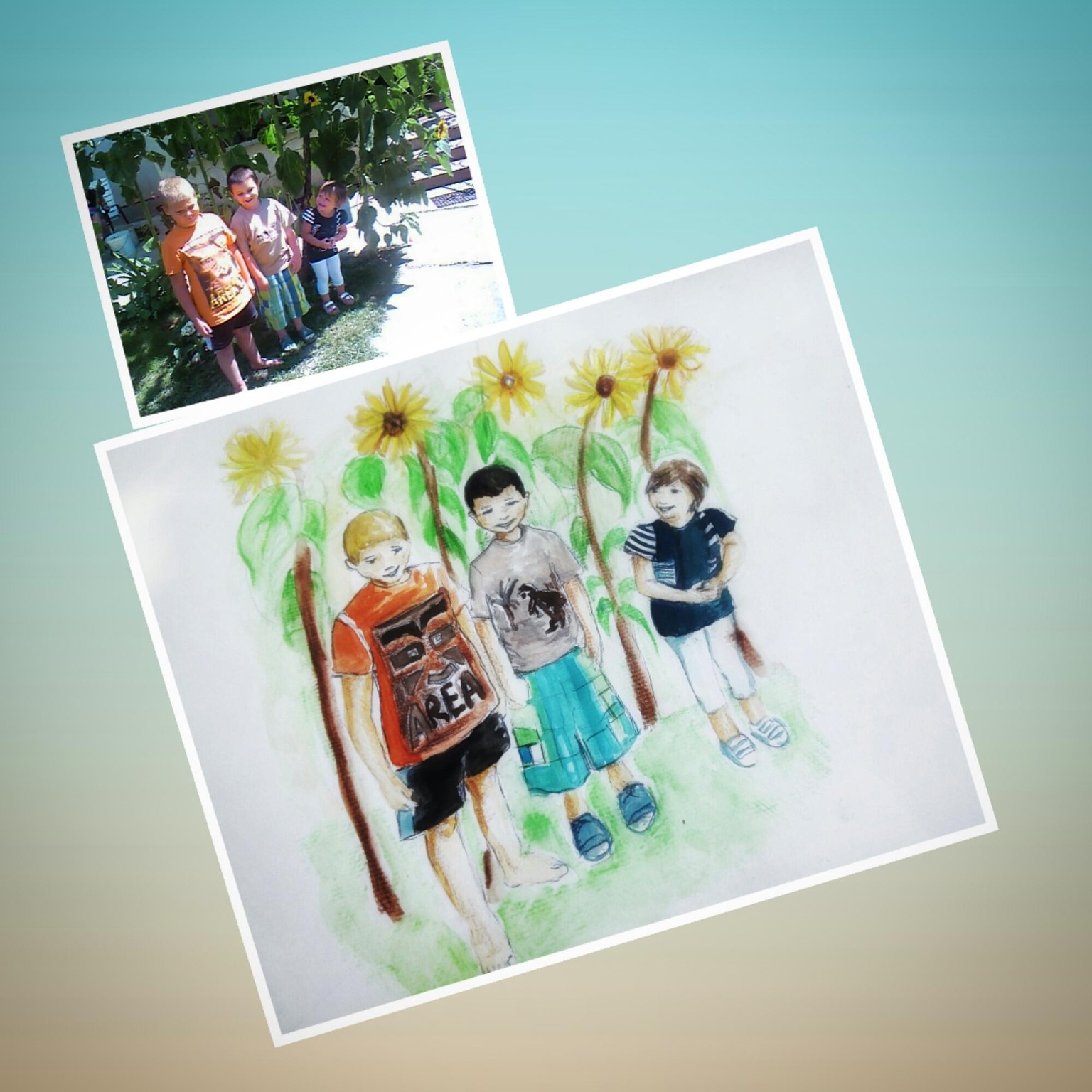 Sketch & Watercolor Kids ( and grown-ups ) Characters Using Photo Inspiration - image 2 - student project