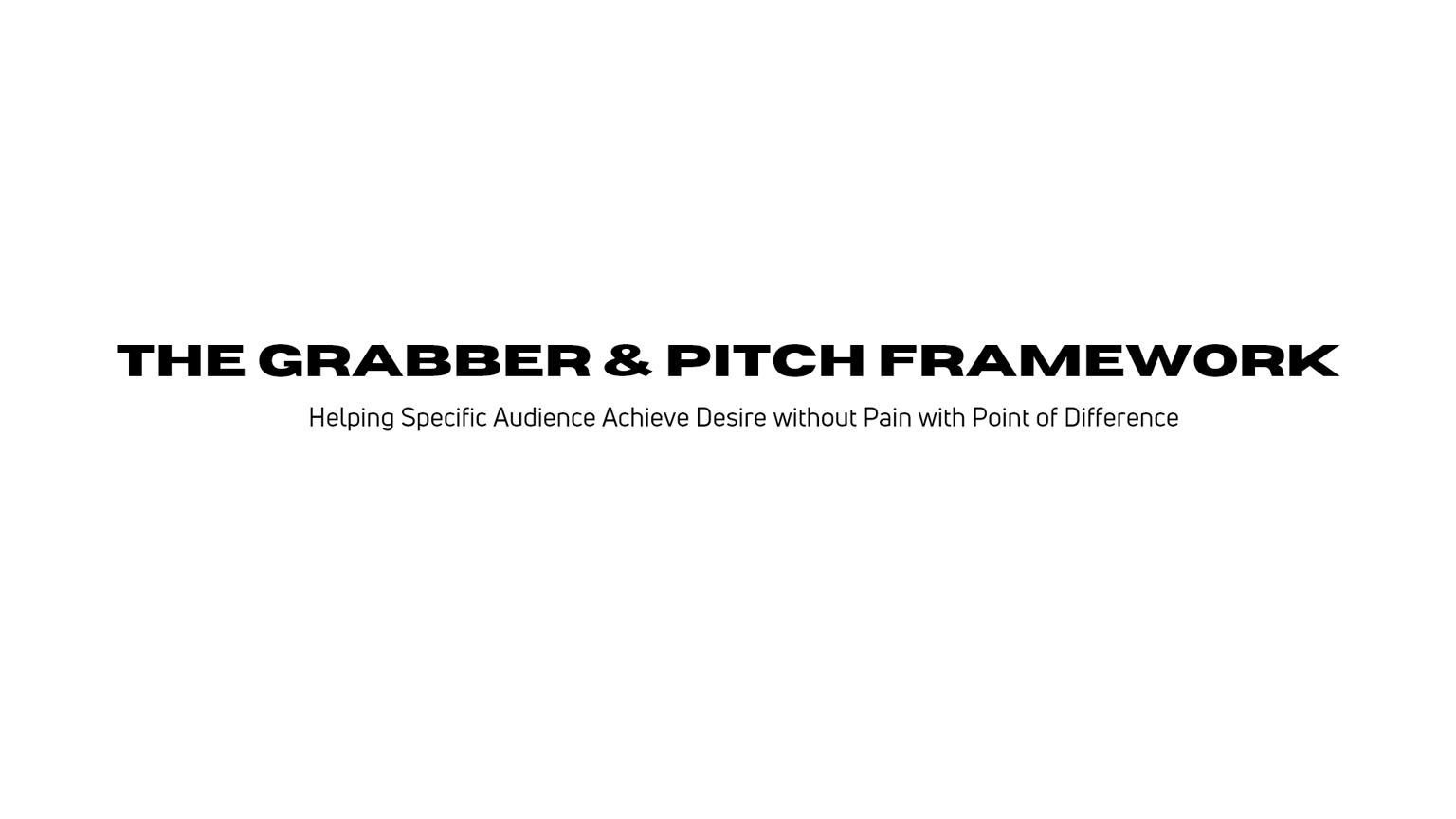 The Grabber & Pitch Framework - image 1 - student project