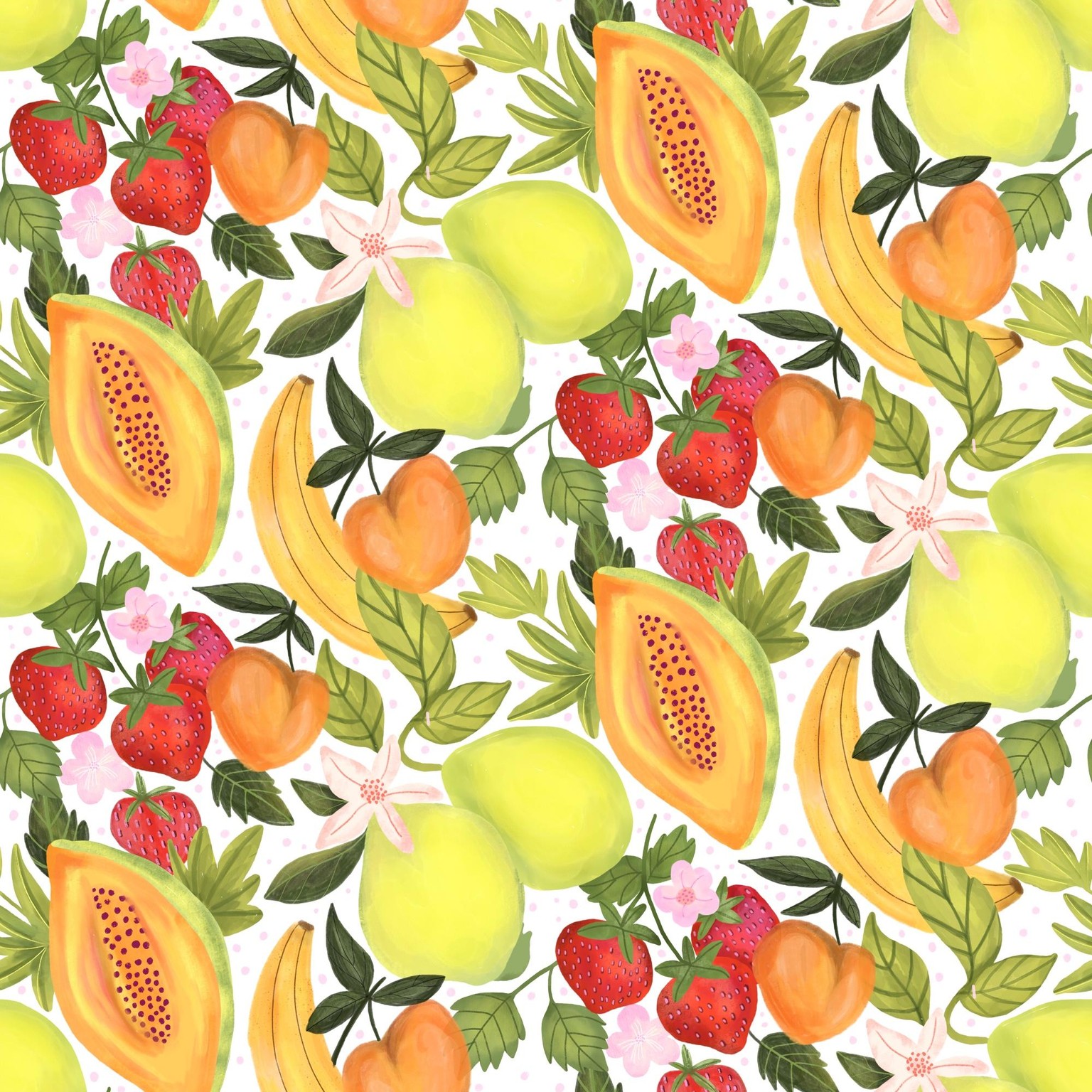 Summer fruit pattern - image 2 - student project