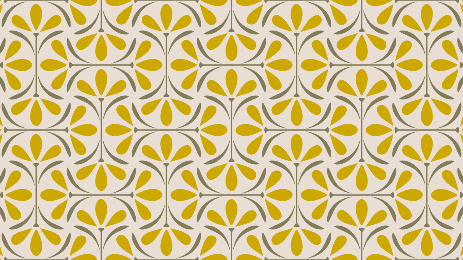 Variation on the simple retro floral pattern - image 1 - student project