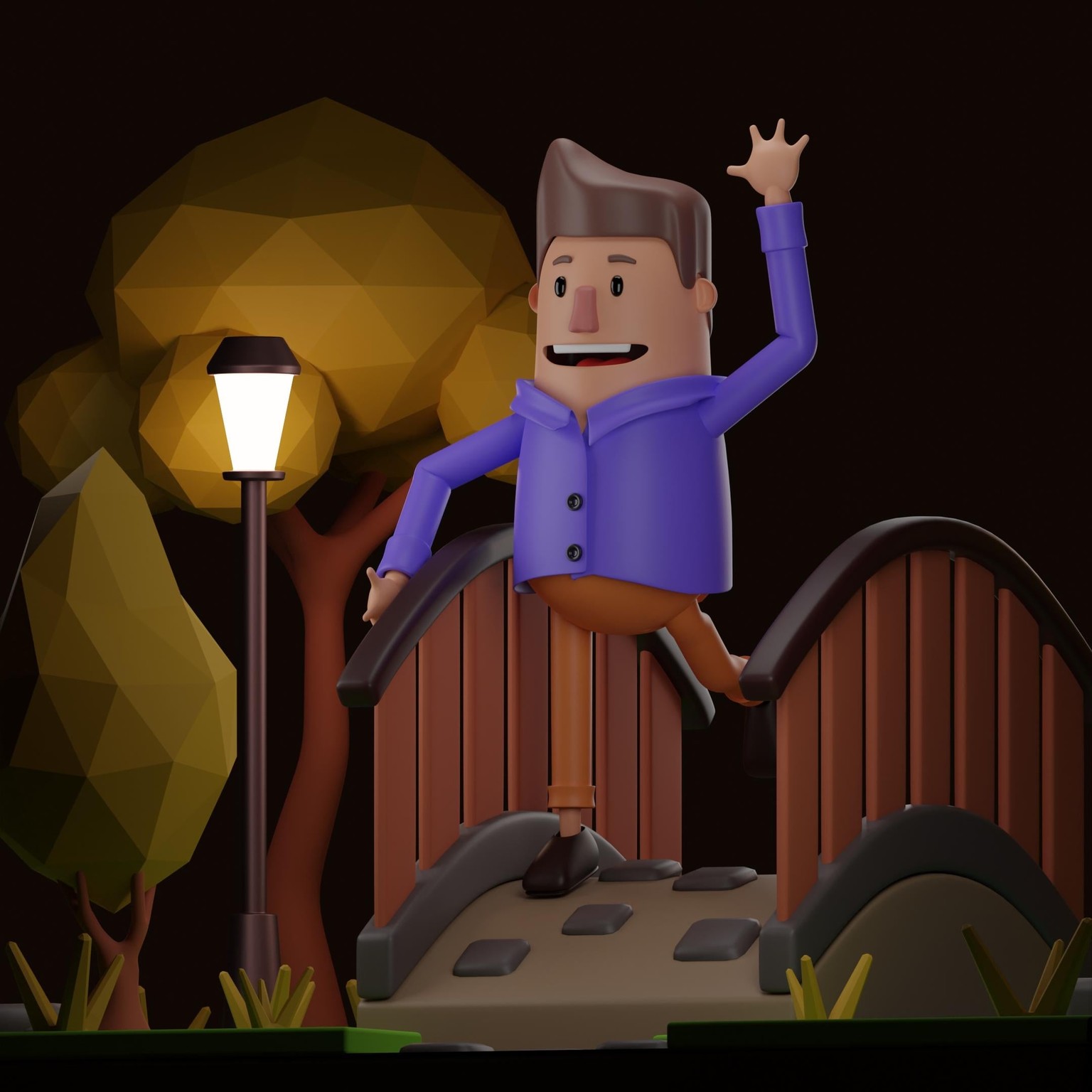 A scene in an evening park - image 3 - student project