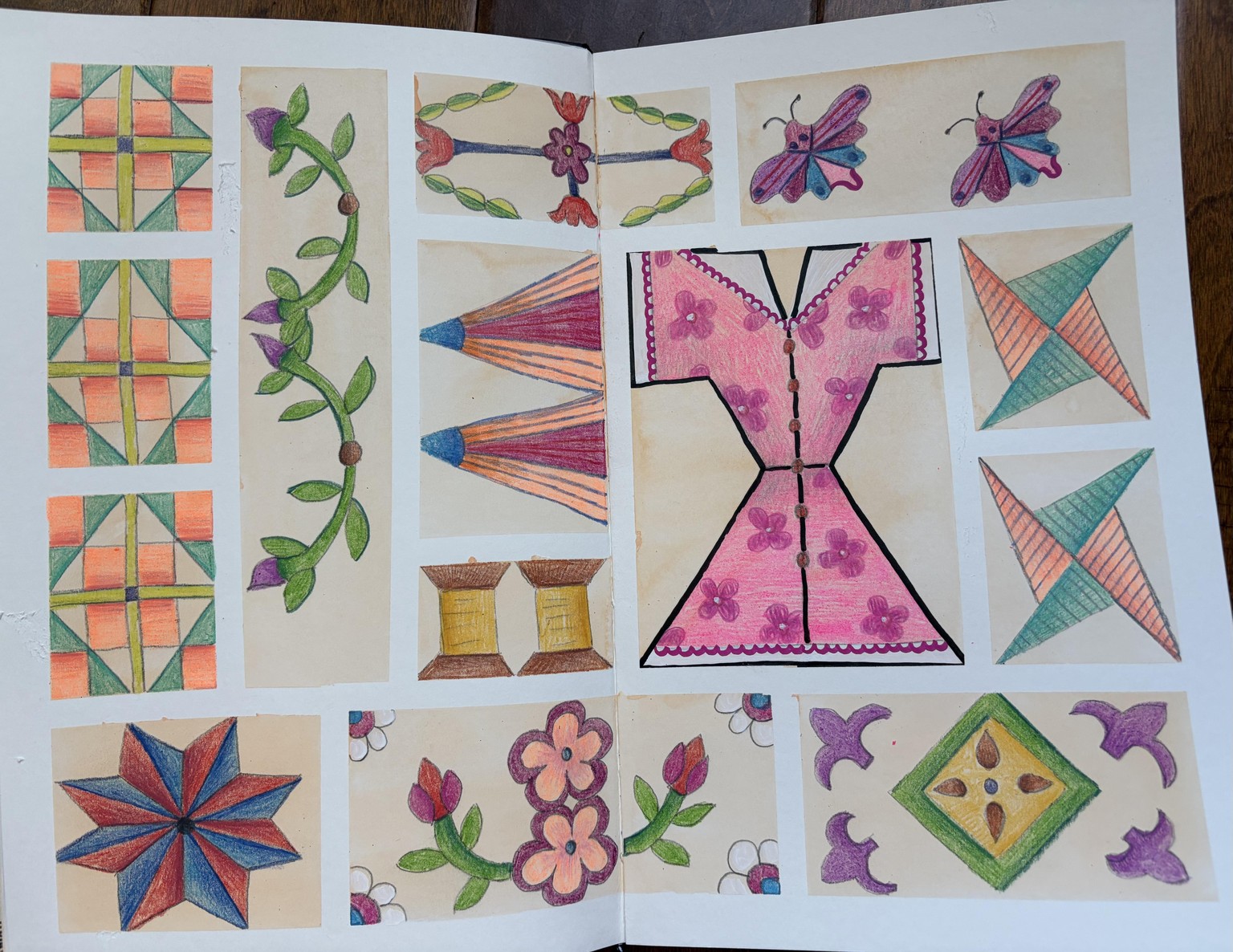 a rather relaxing sketchbook spread - image 1 - student project