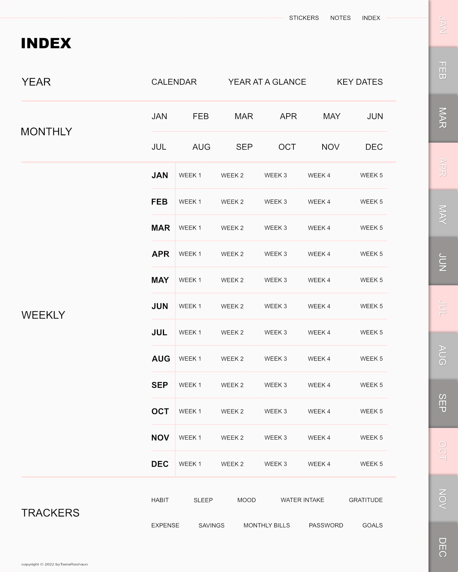Pink Personal Planner - image 2 - student project