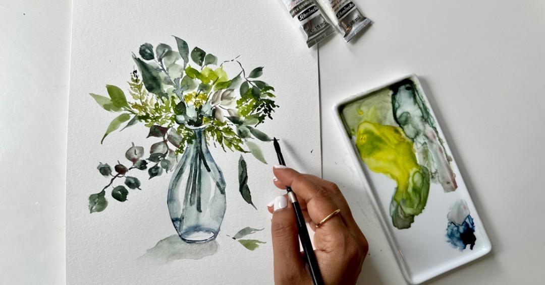Leaves in a glass Vase - image 1 - student project