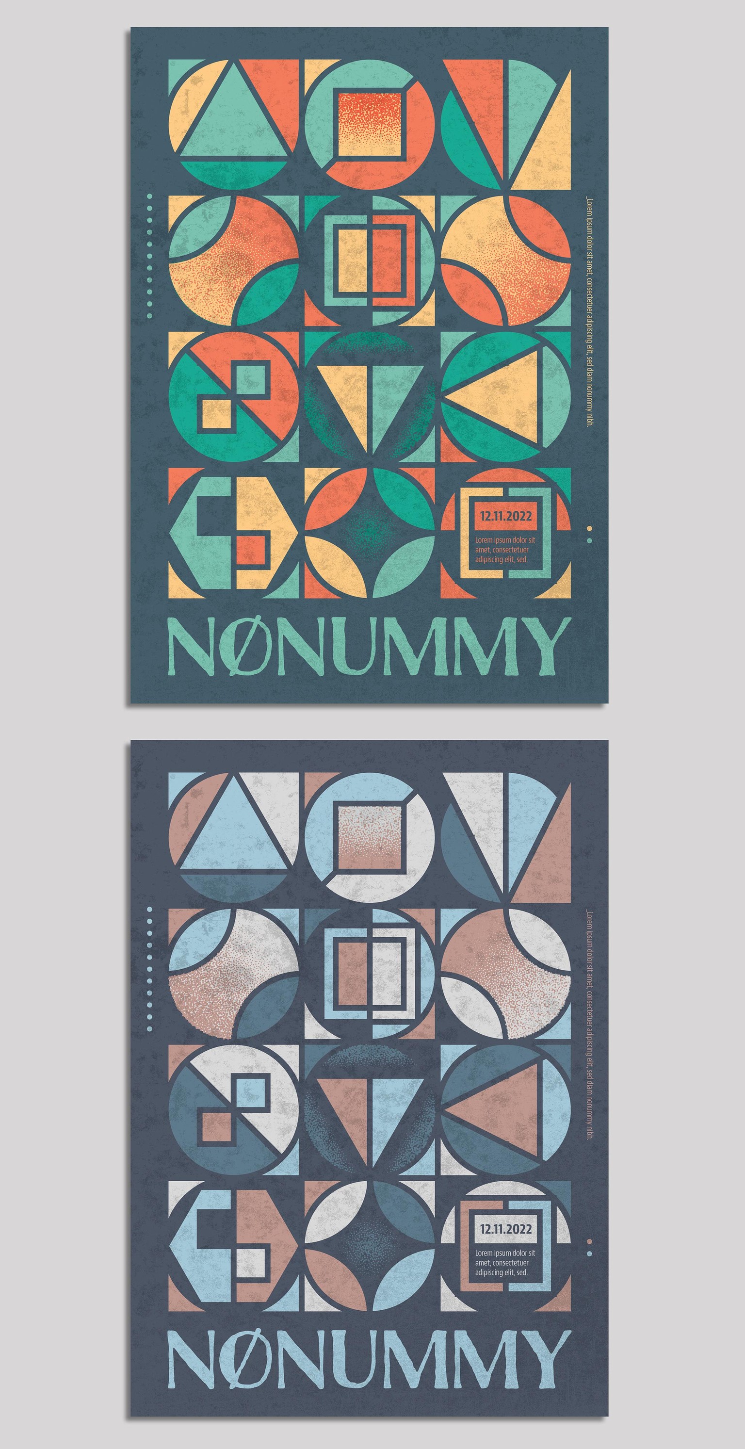 Colorful modern Geometric art poster - image 1 - student project
