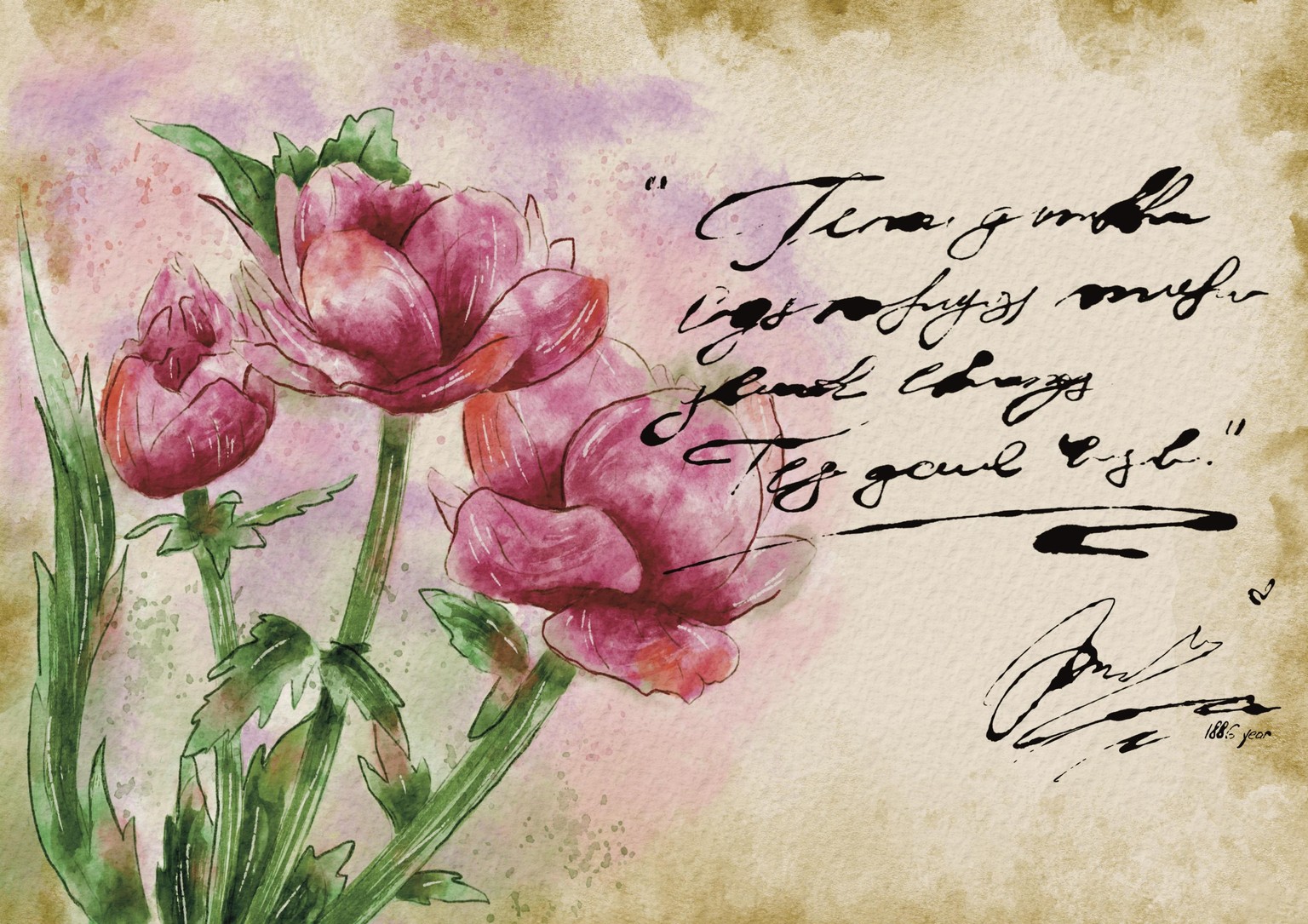 Vintage style postcard - image 2 - student project