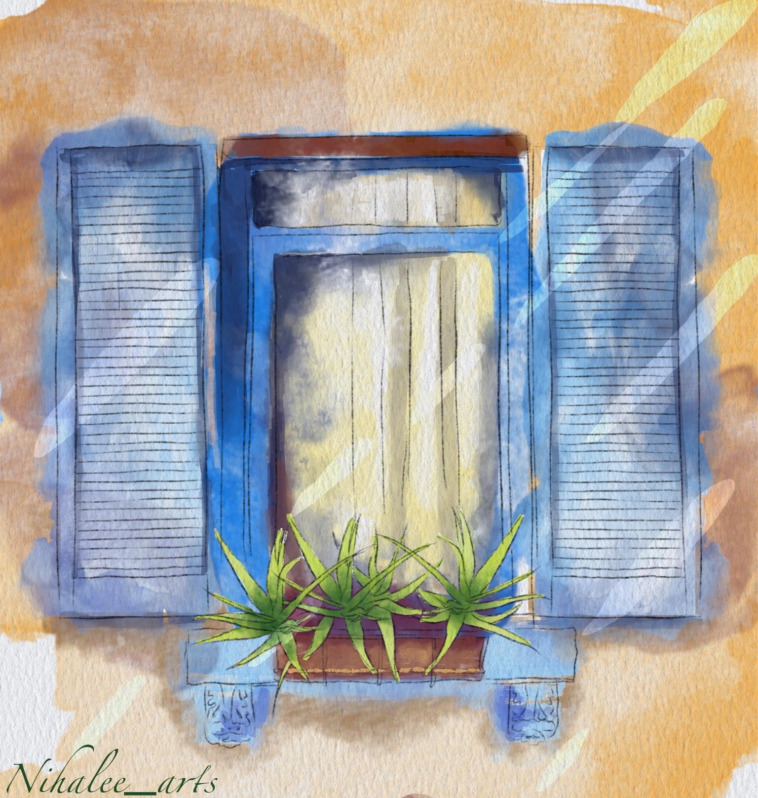 loose watercolor art-doors and windows - image 3 - student project