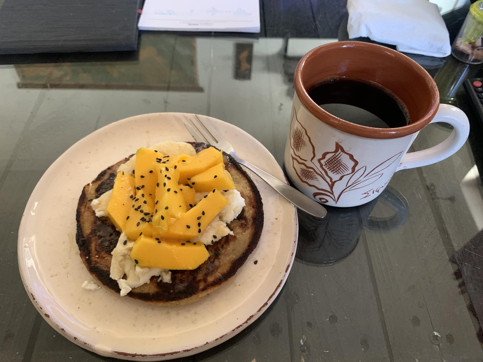 Mango pancakes and coffee - image 1 - student project