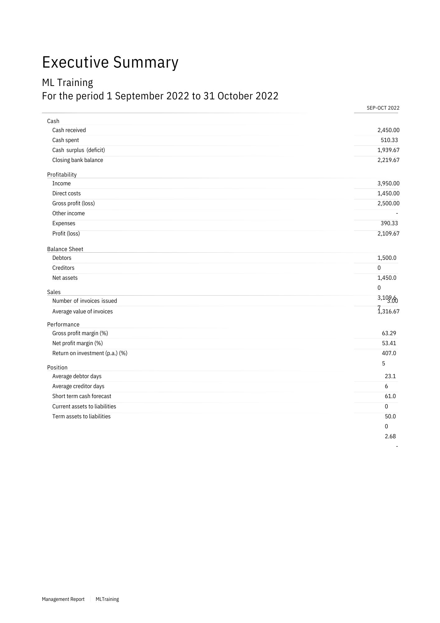 ML Training - Management Report - image 1 - student project