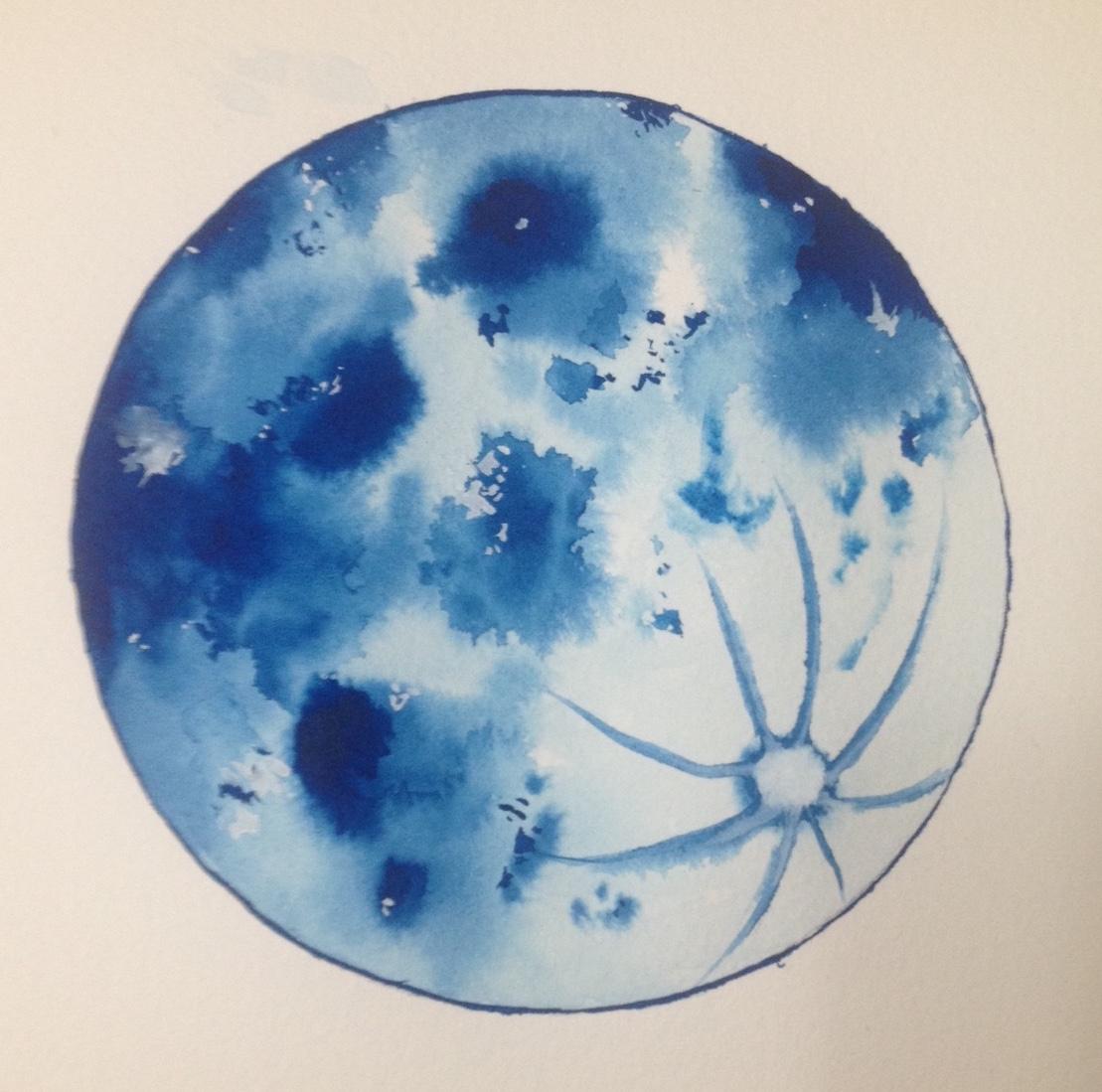 Watercolor Moonscapes - image 2 - student project