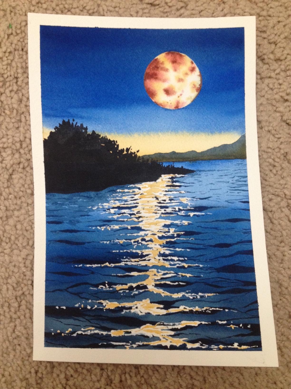 Watercolor Moonscapes - image 7 - student project