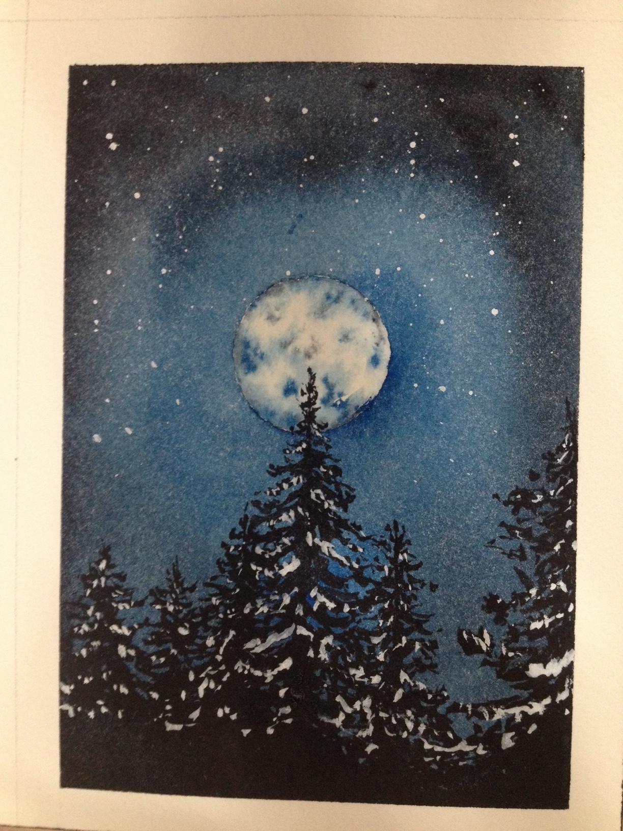Watercolor Moonscapes - image 4 - student project