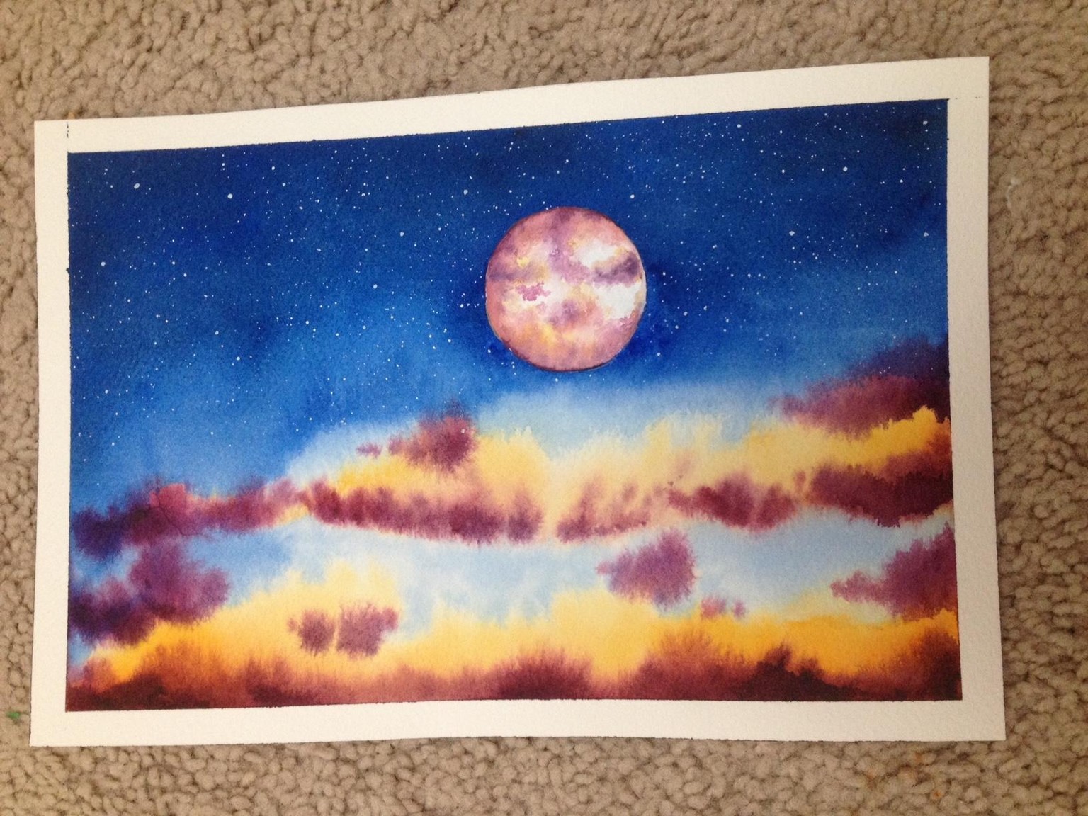 Watercolor Moonscapes - image 8 - student project