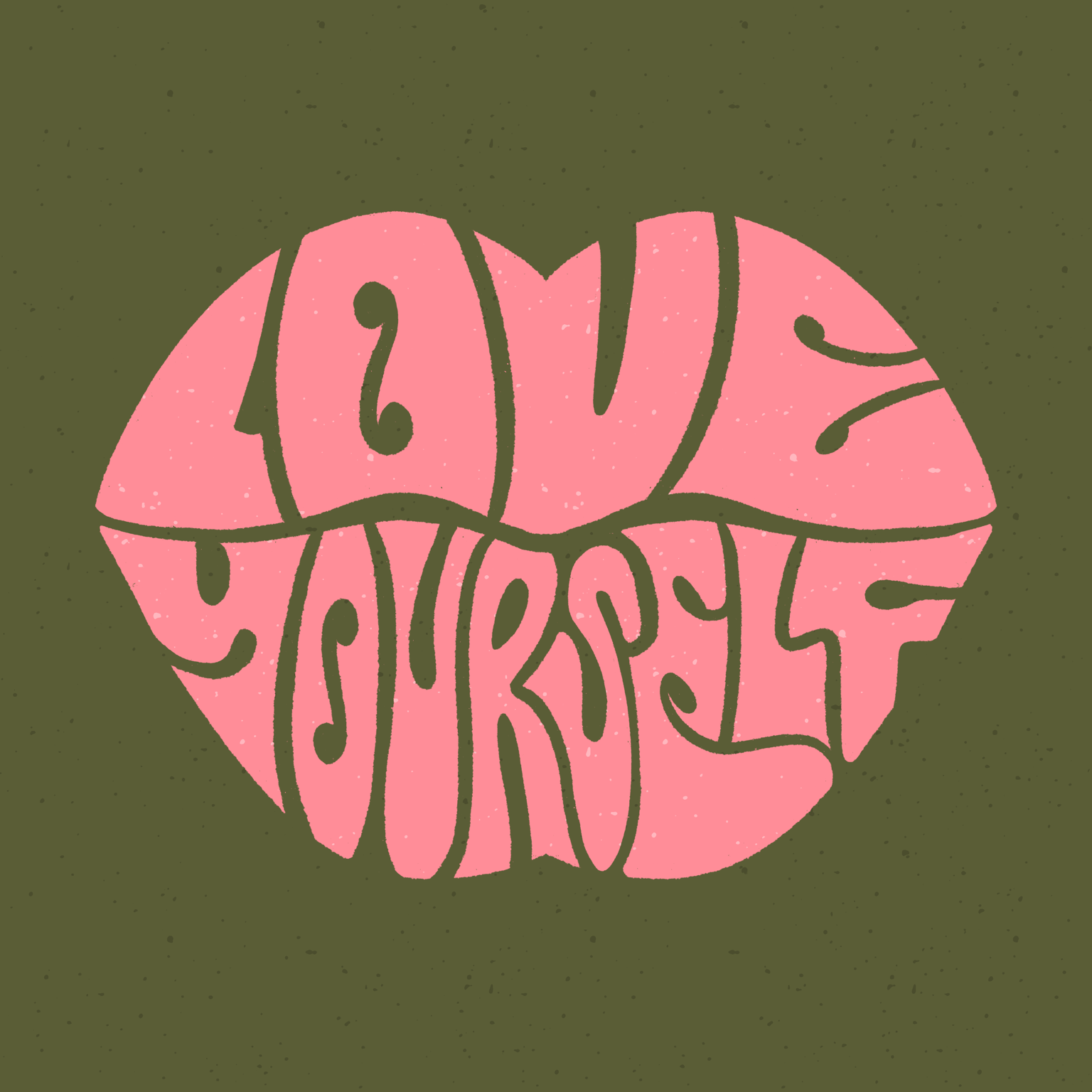 Retro Lips Love Yourself + Grow with the Flow - image 1 - student project