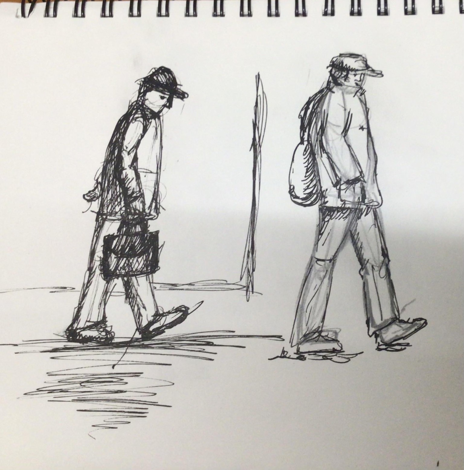 Walking man sketches - image 1 - student project