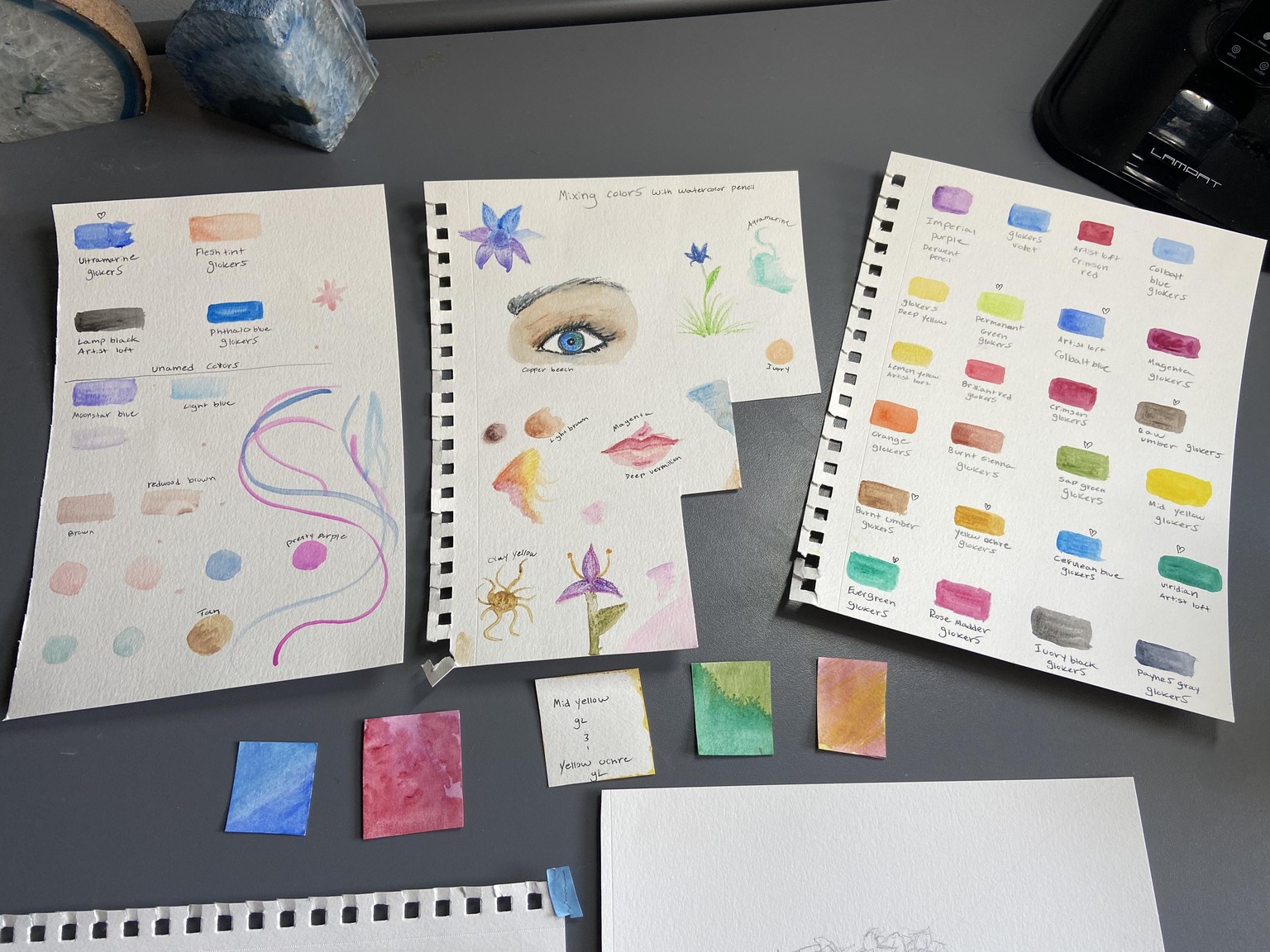 Swatches and watercolor doodles - image 1 - student project