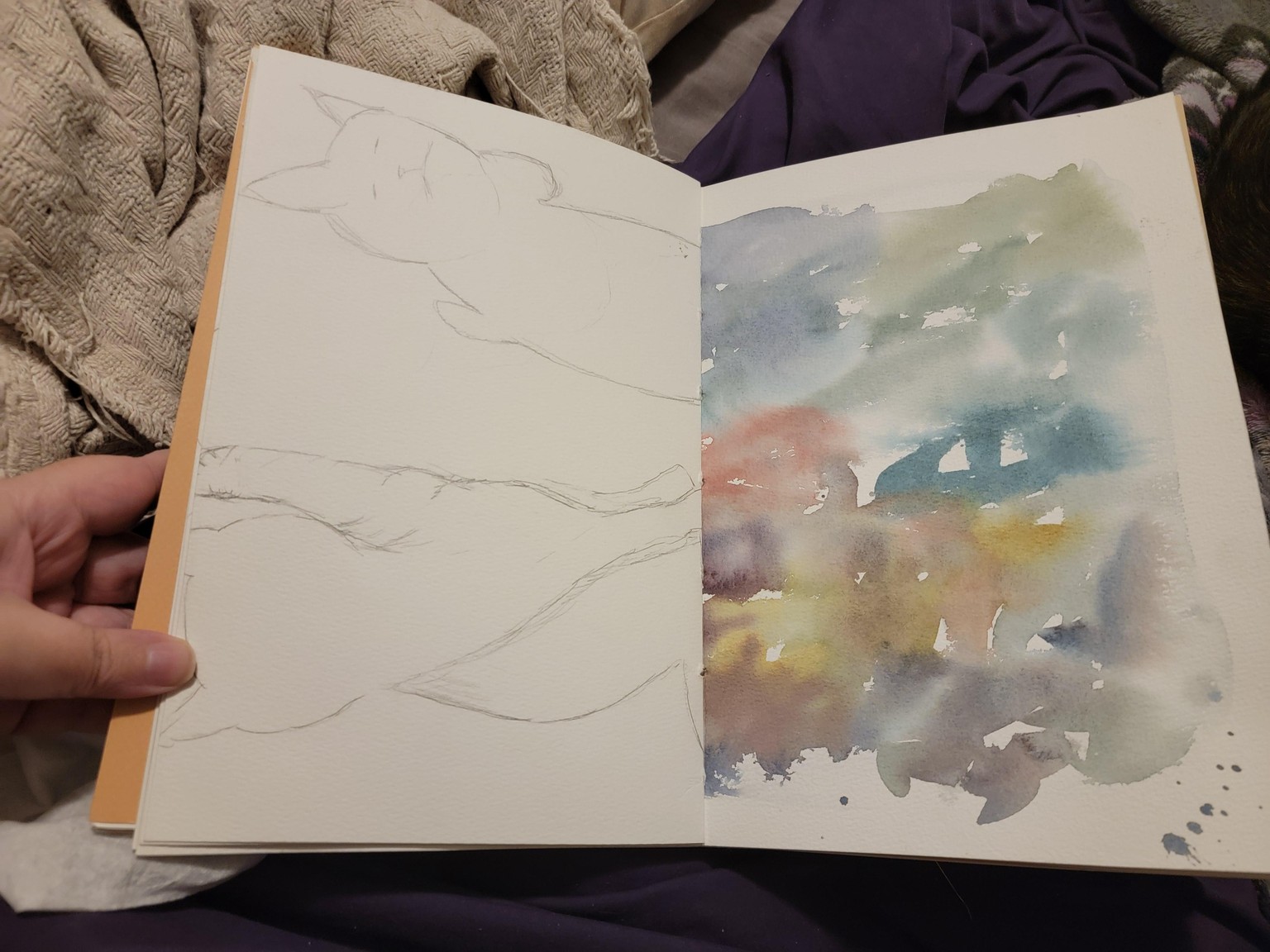 Sketchbook from recycled watercolor paper - image 4 - student project
