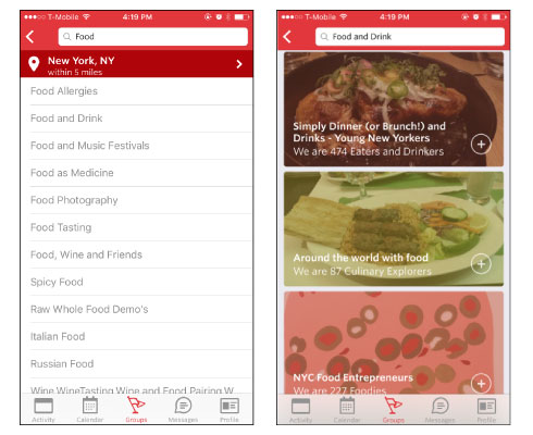 Heuristic evaluation: Meetup's iPhone app - image 2 - student project