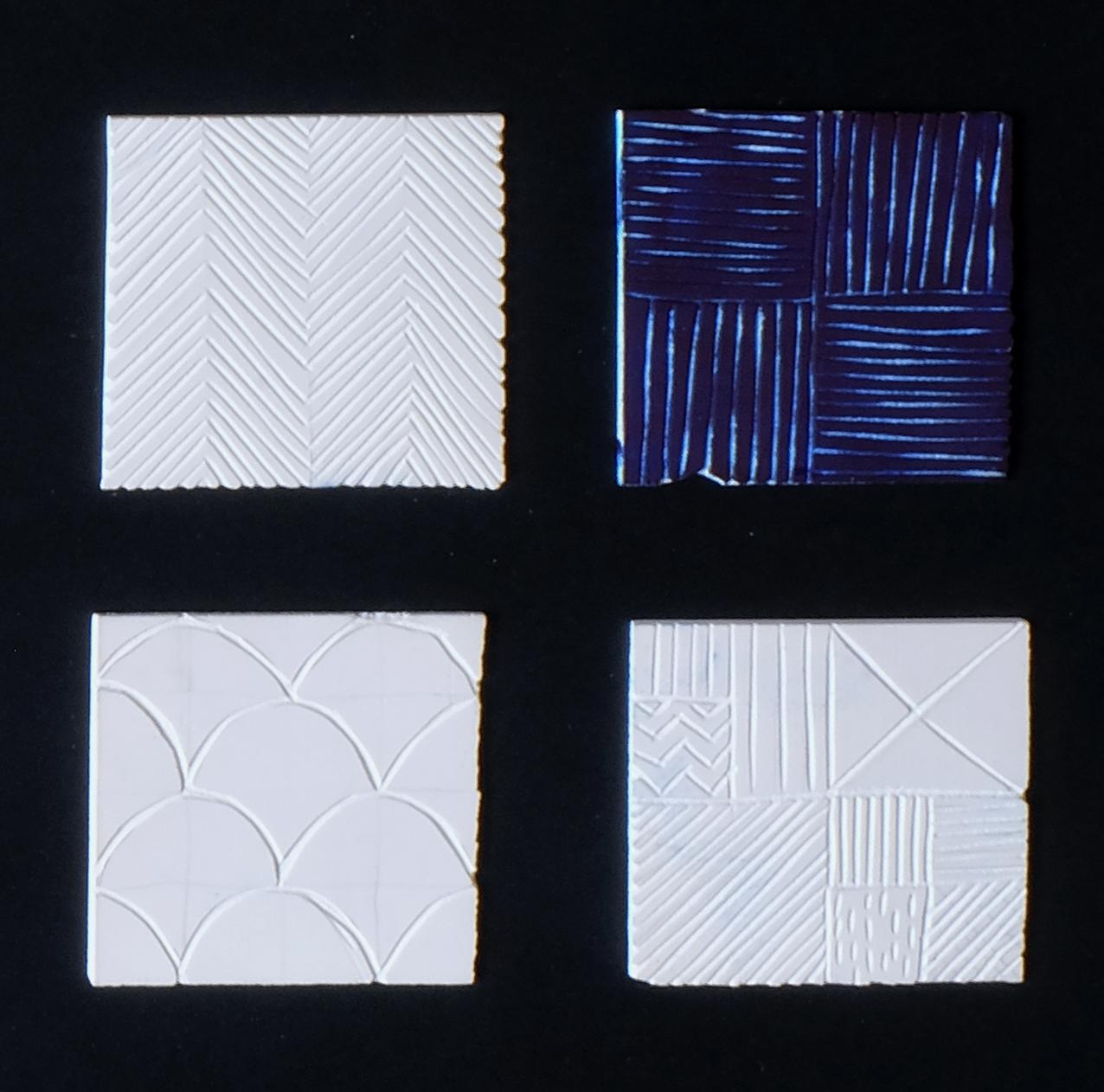 Geometric Linocut Patterns - image 2 - student project