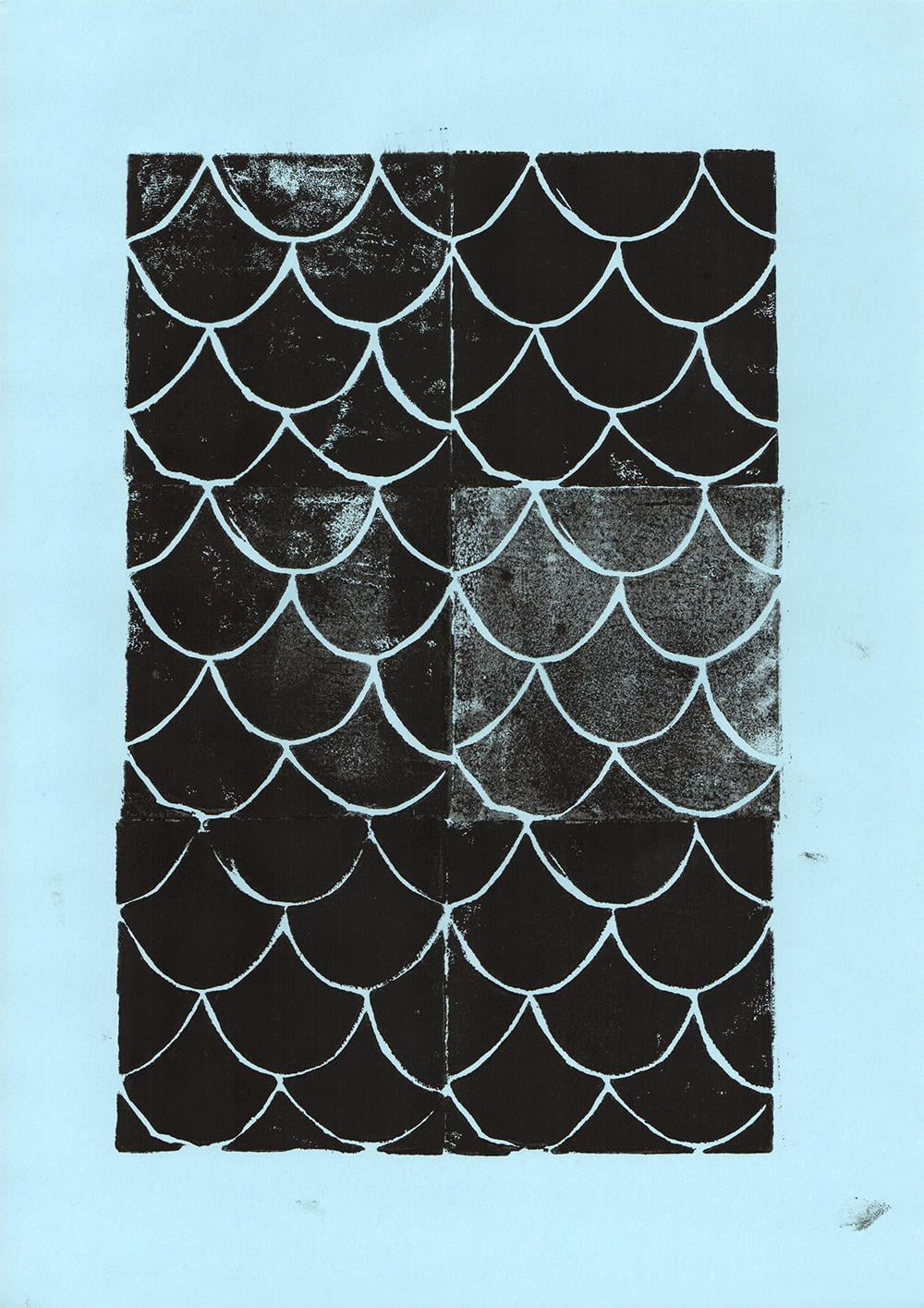 Geometric Linocut Patterns - image 8 - student project