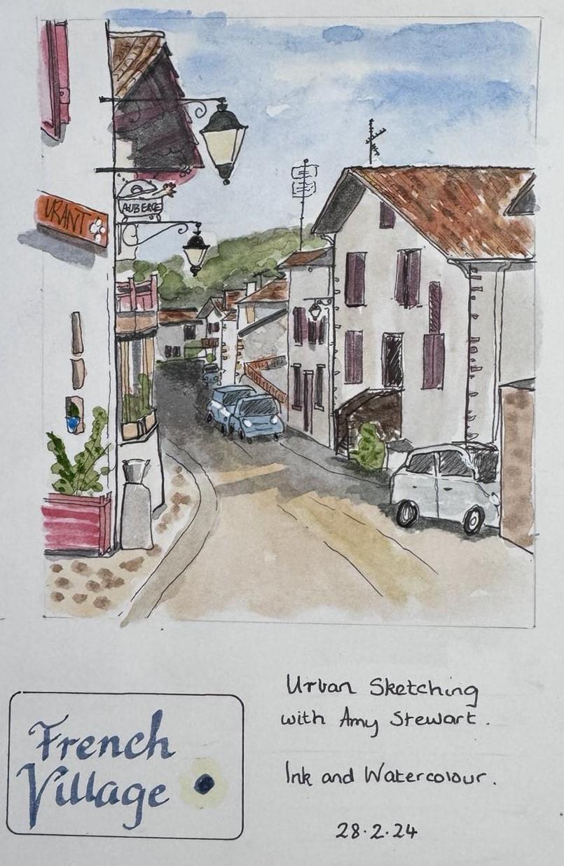 French Village Sketch - image 1 - student project