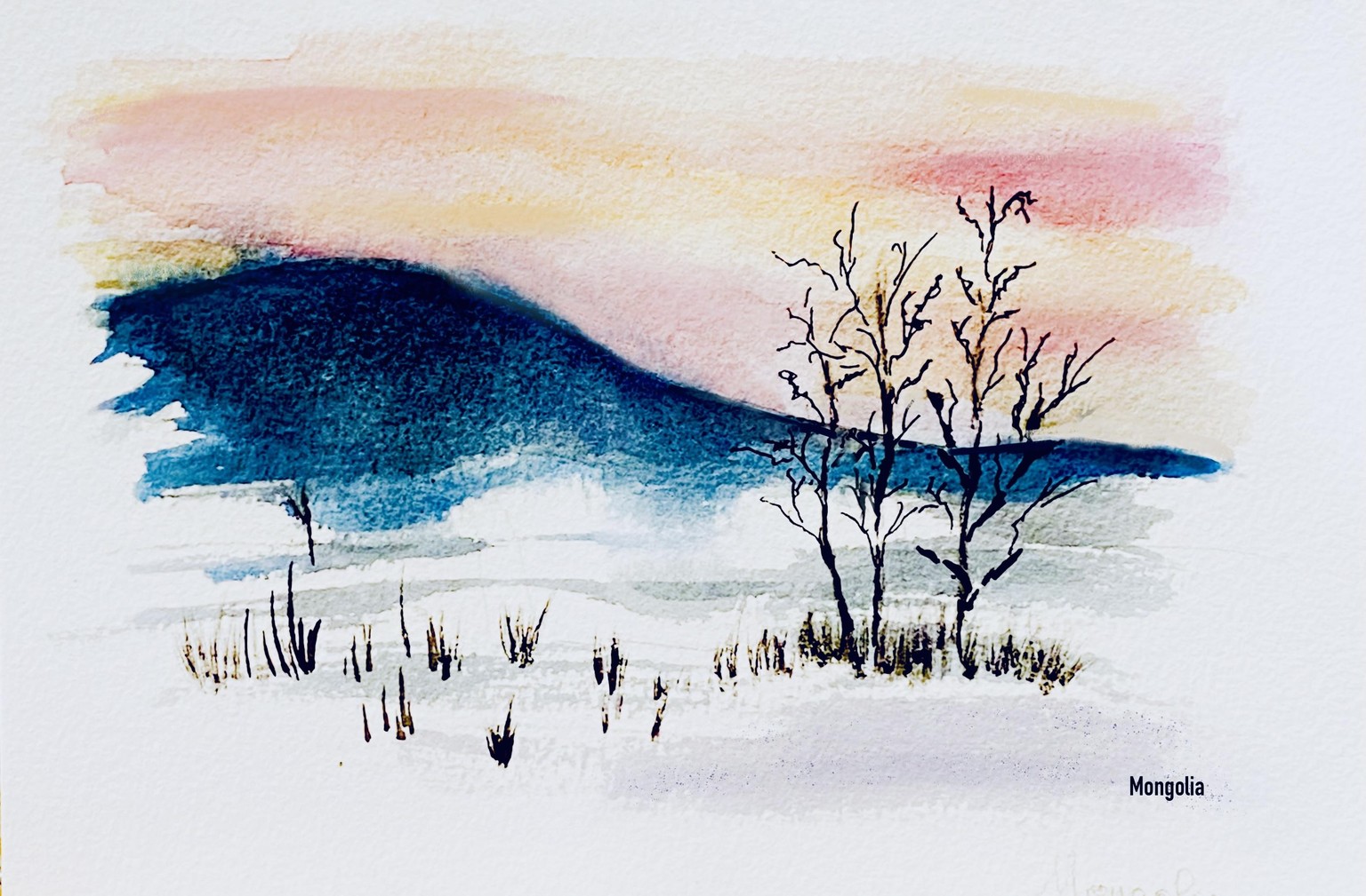 Watercolor Travel Landscape  Painting - image 13 - student project