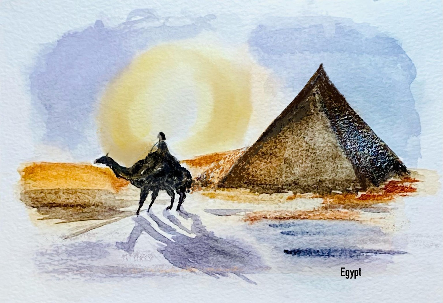 Watercolor Travel Landscape  Painting - image 4 - student project