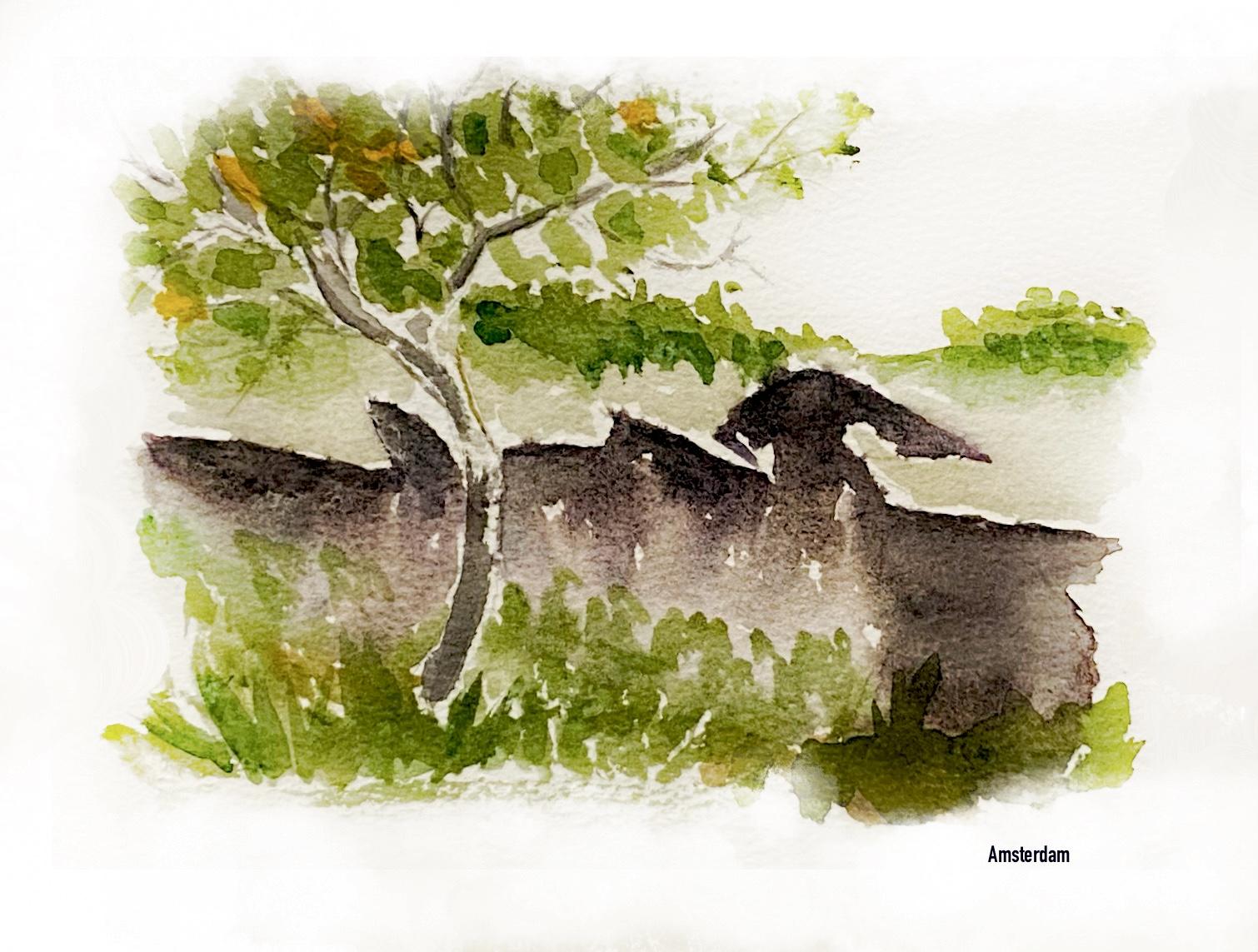 Watercolor Travel Landscape  Painting - image 2 - student project