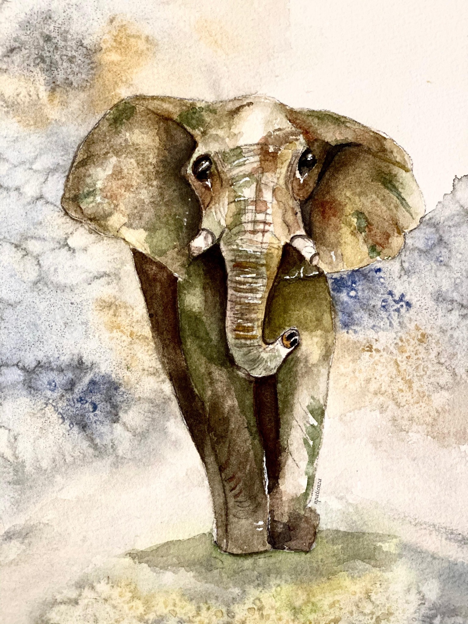 Watercolor effects salt technique and splatter effects - image 2 - student project