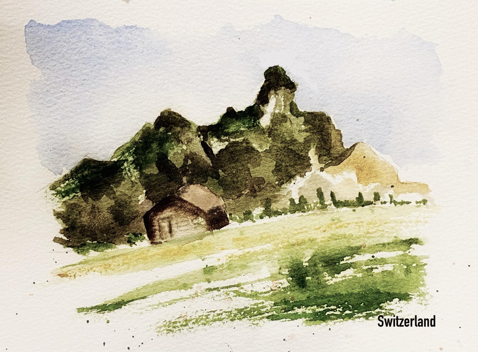 Watercolor Travel Landscape  Painting - image 7 - student project