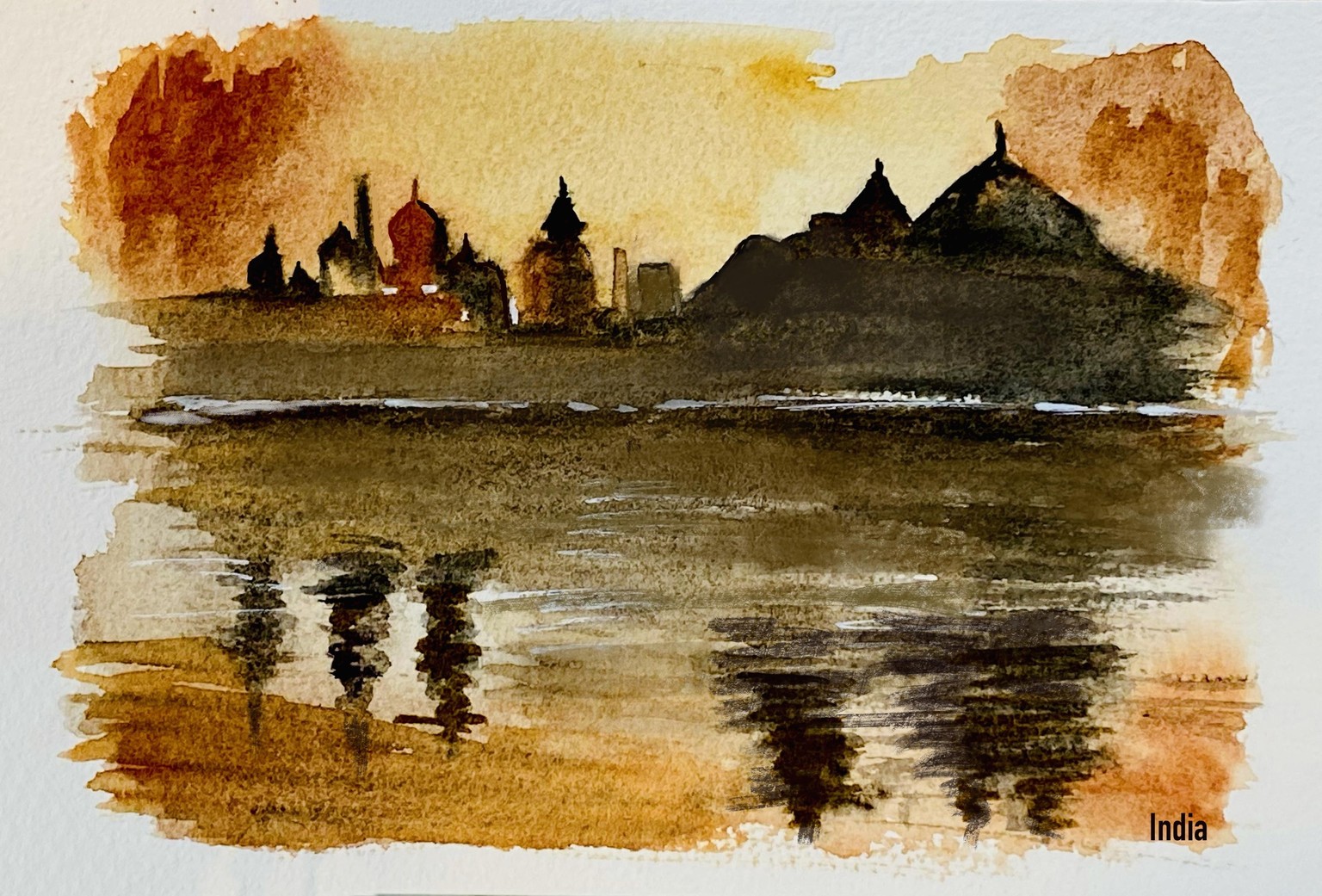 Watercolor Travel Landscape  Painting - image 9 - student project
