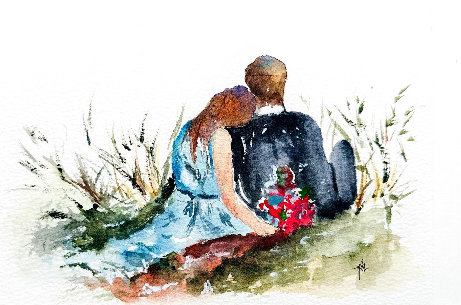 Human figures in Watercolor - image 1 - student project
