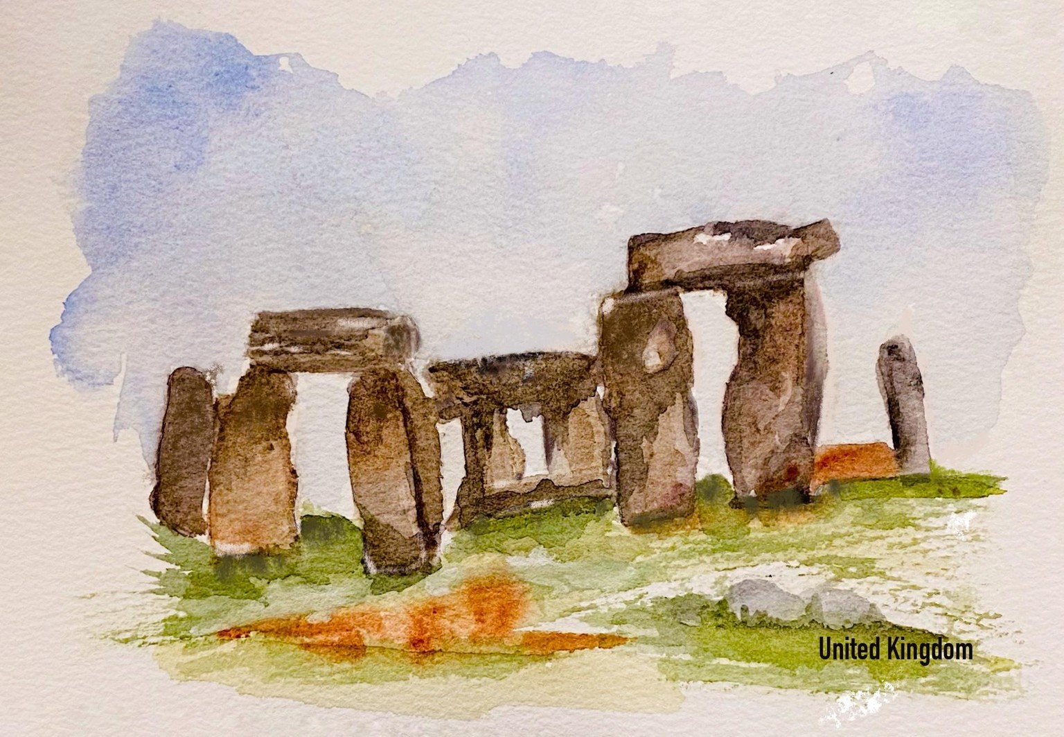 Watercolor Travel Landscape  Painting - image 5 - student project