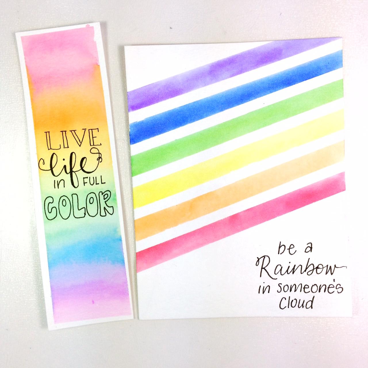 Rainbow watercolor background - image 1 - student project