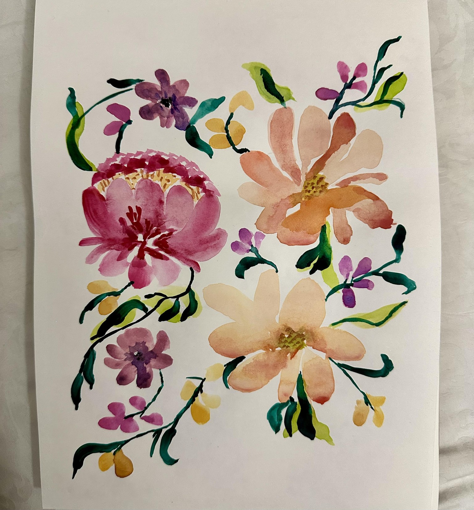 Loose florals with Filbert Brushes - image 1 - student project