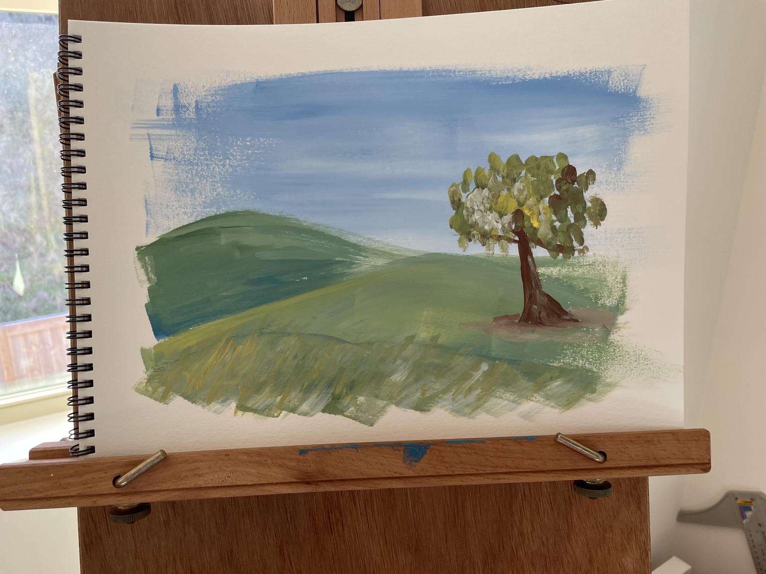 Acrylic landscape beginner - image 1 - student project